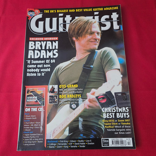 Guitarist Magazine Christmas 1998 (1422) Bryan Adams Paul Gilbert Otis Grand Boo Radleys Albert Lee