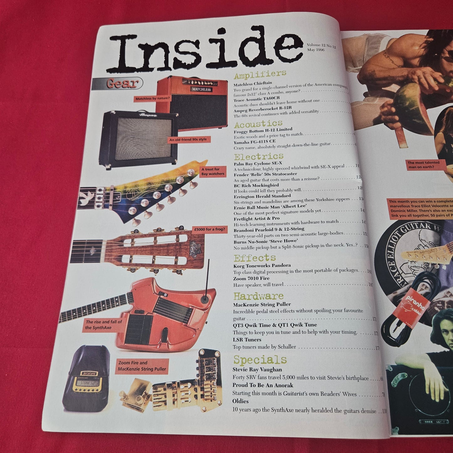 Guitarist Magazine May 1996 (1422) Dave Navarro Paul Gilbert Carlos Alomar Flea Chilis Owen Barry