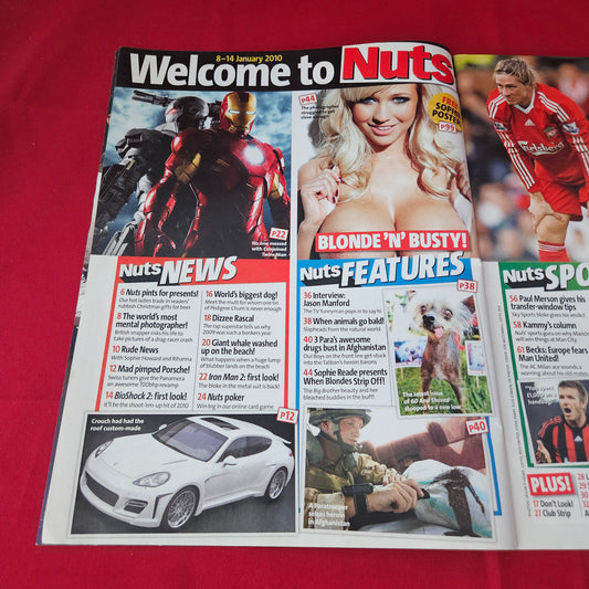 Nuts Magazine 8-14 January 2010 (1429) POSTER Sophie Reade David Beckham Paul Merson Jason Manford