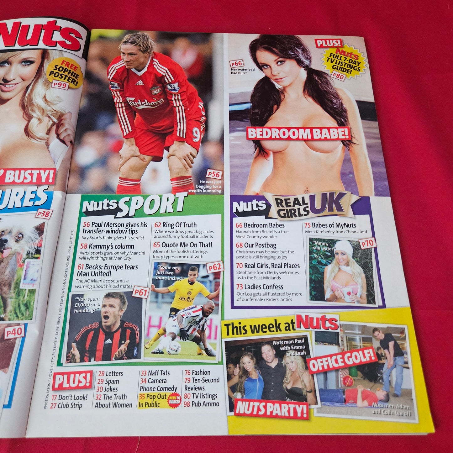 Nuts Magazine 8-14 January 2010 (1429) POSTER Sophie Reade David Beckham Paul Merson Jason Manford