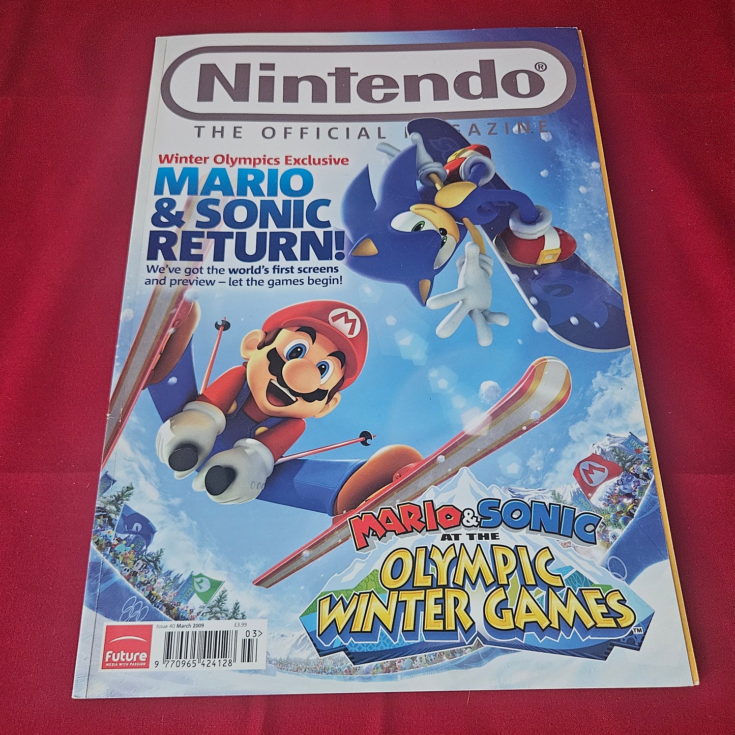 Nintendo Official Magazine March 2009 (1430) Mario Sonic Olympic Winter Games Wii DS