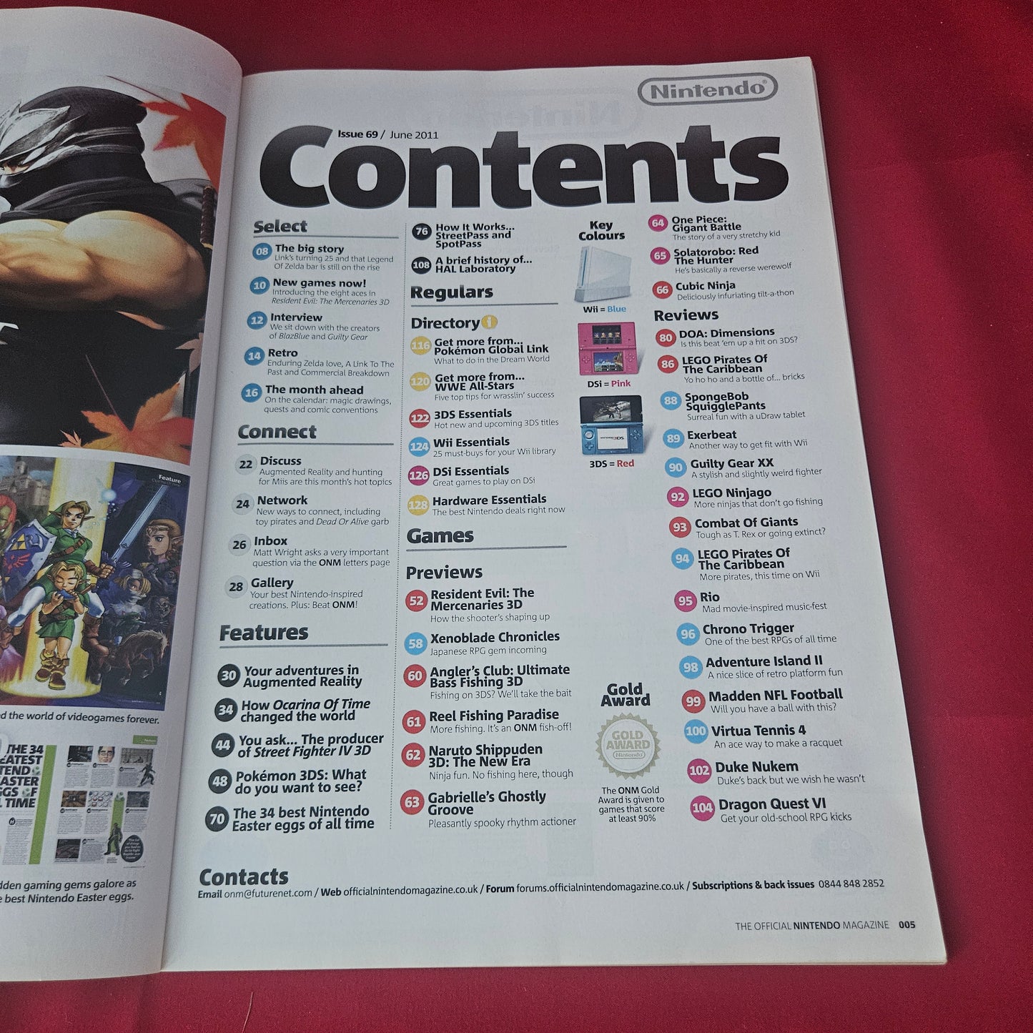 Nintendo The Official Magazine June 2011 (1430) Dragon Quest VI Ocarina Of Time Resident Evil 3DS