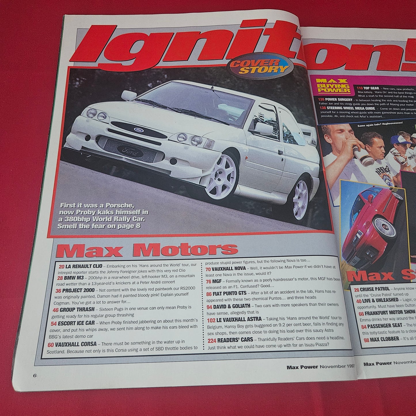 Max Power Magazine November 1997 (1431) Ford Escort Cosworth MG F BMW M3 Vauxhall Corsa Nova