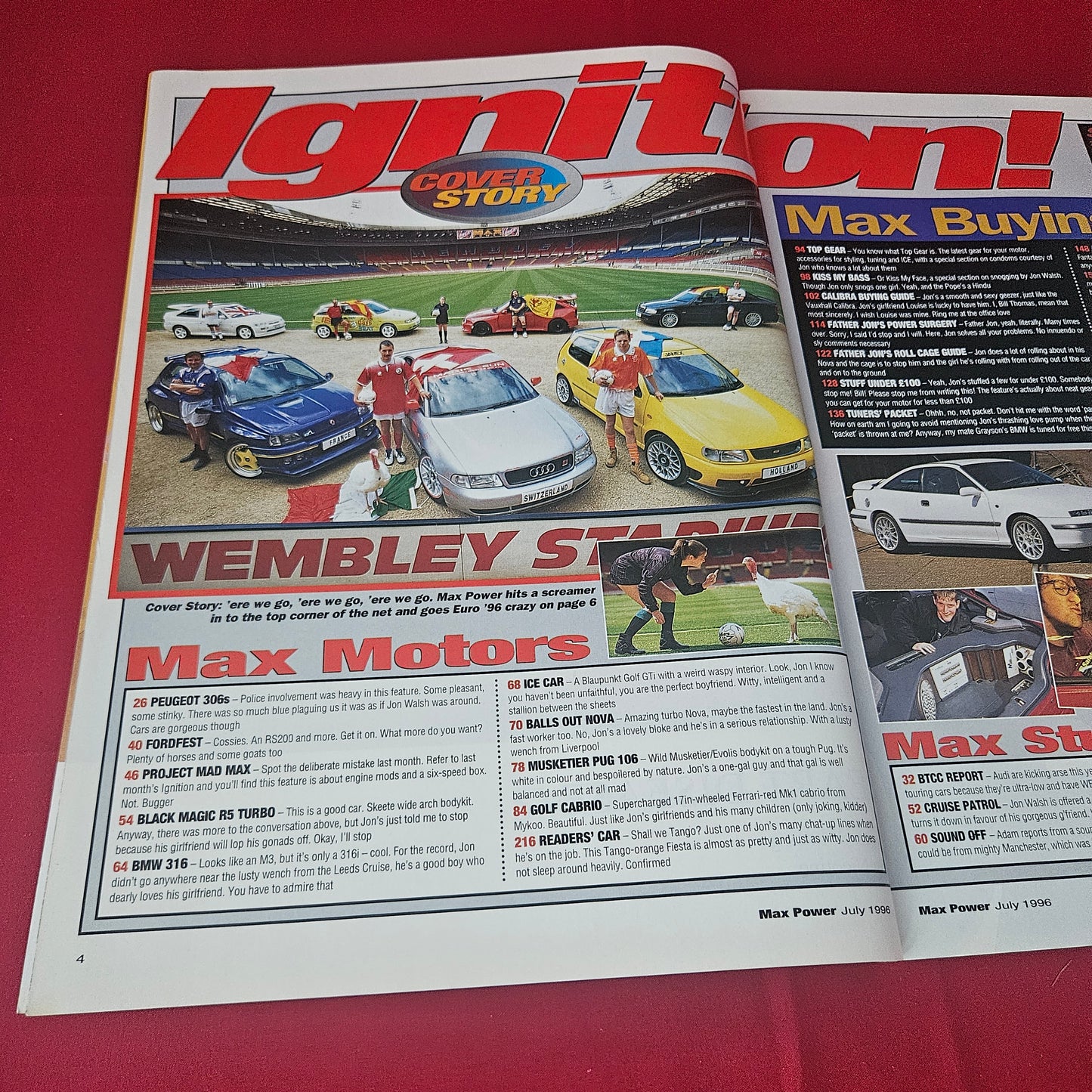 Max Power Magazine July 1996 (1431) Peugoet 306s Fordfest BMW 316