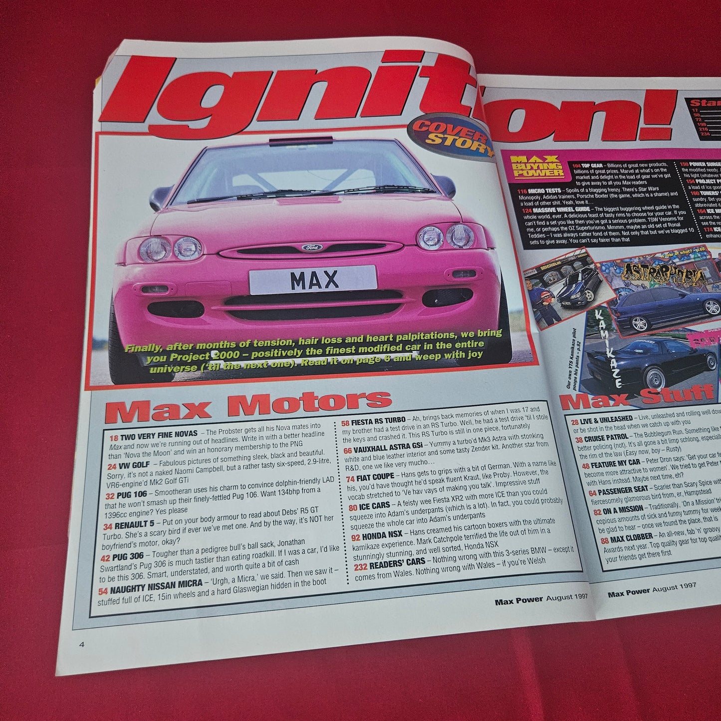 Max Power Magazine August 1997 (1431) Project 2000 Fiesta RS Turbo VW Golf
