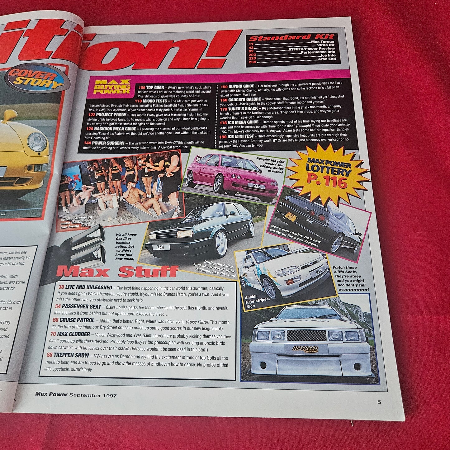Max Power Magazine September 1997 (1431) Nissan Skyline MK2 Golf Nova GTE Porsche