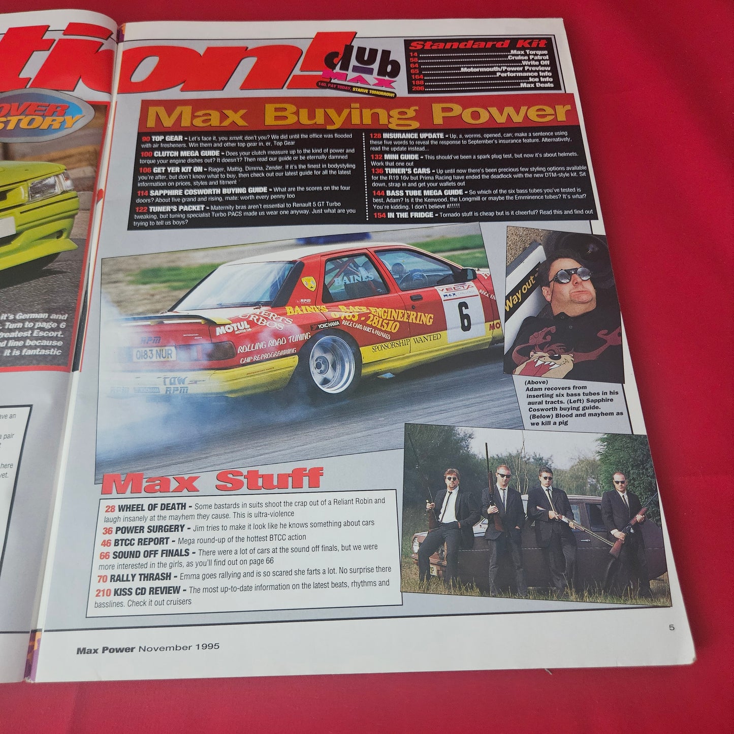 Max Power Magazine November 1995 (1431) Escort RS Turbo Nissan 300ZX Renault 5 GT