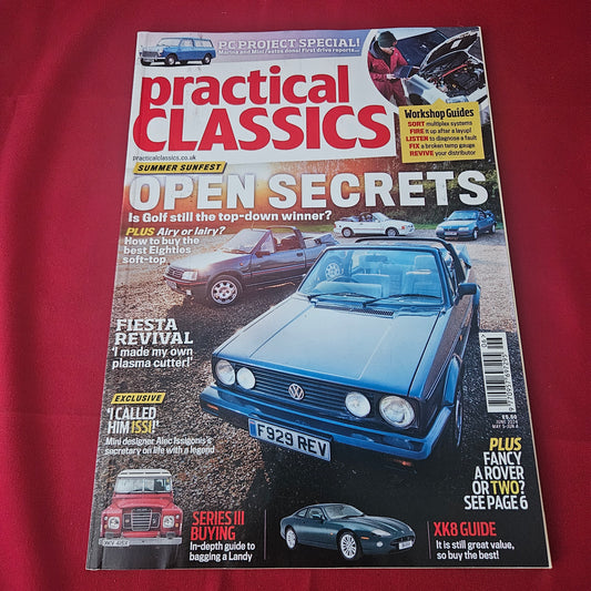 Practical Classics Magazine June 2024 (1432) VW Golf Cabriolet Jaguar XK8 Ford Fiesta Rover Series III