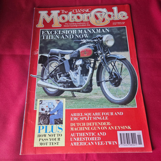 The Classic Motor Cycle Magazine September 1990 Excelsior Manxman Ariel Square Four SKU 1436