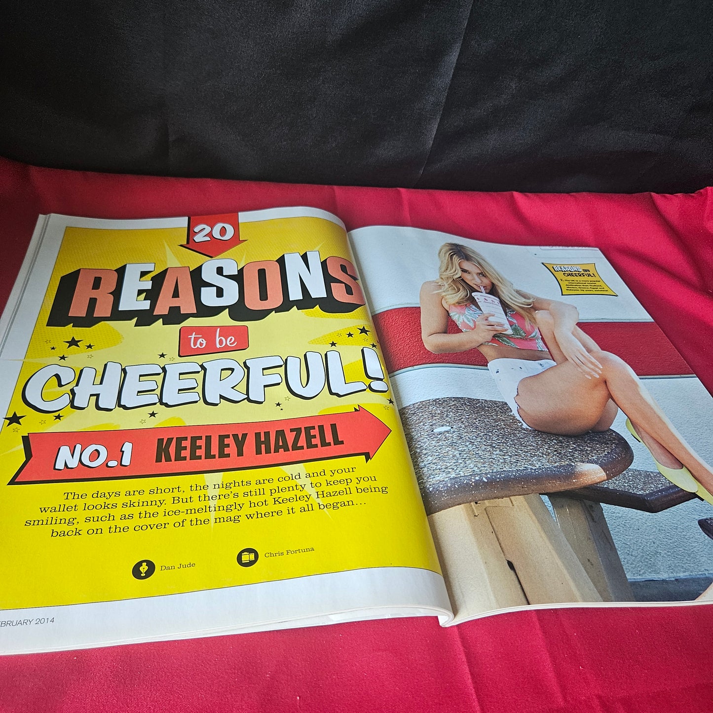 FHM Magazine February 2014 Keeley Hazell Cover Feature SKU 1437