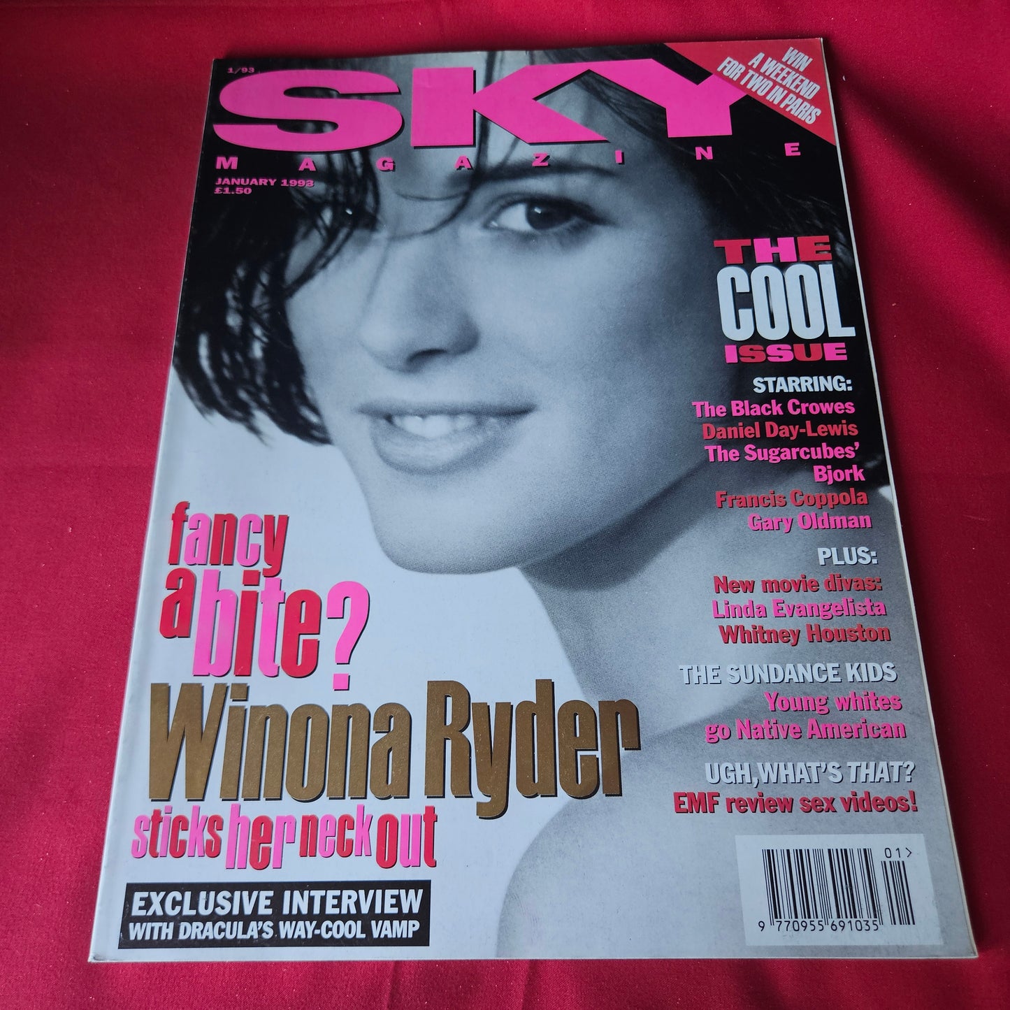 Sky Magazine 1/93 January 1993 Winona Ryder Bjork Daniel Day-Lewis (1443)