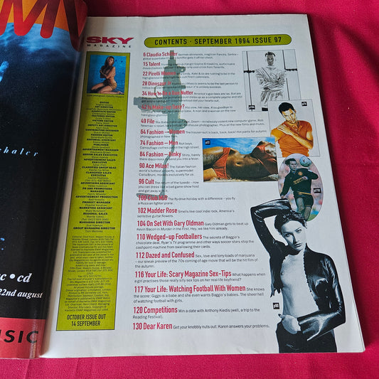 Sky Magazine September 1994 Claudia Schiffer Gary Oldman Carla Bruni (1443)