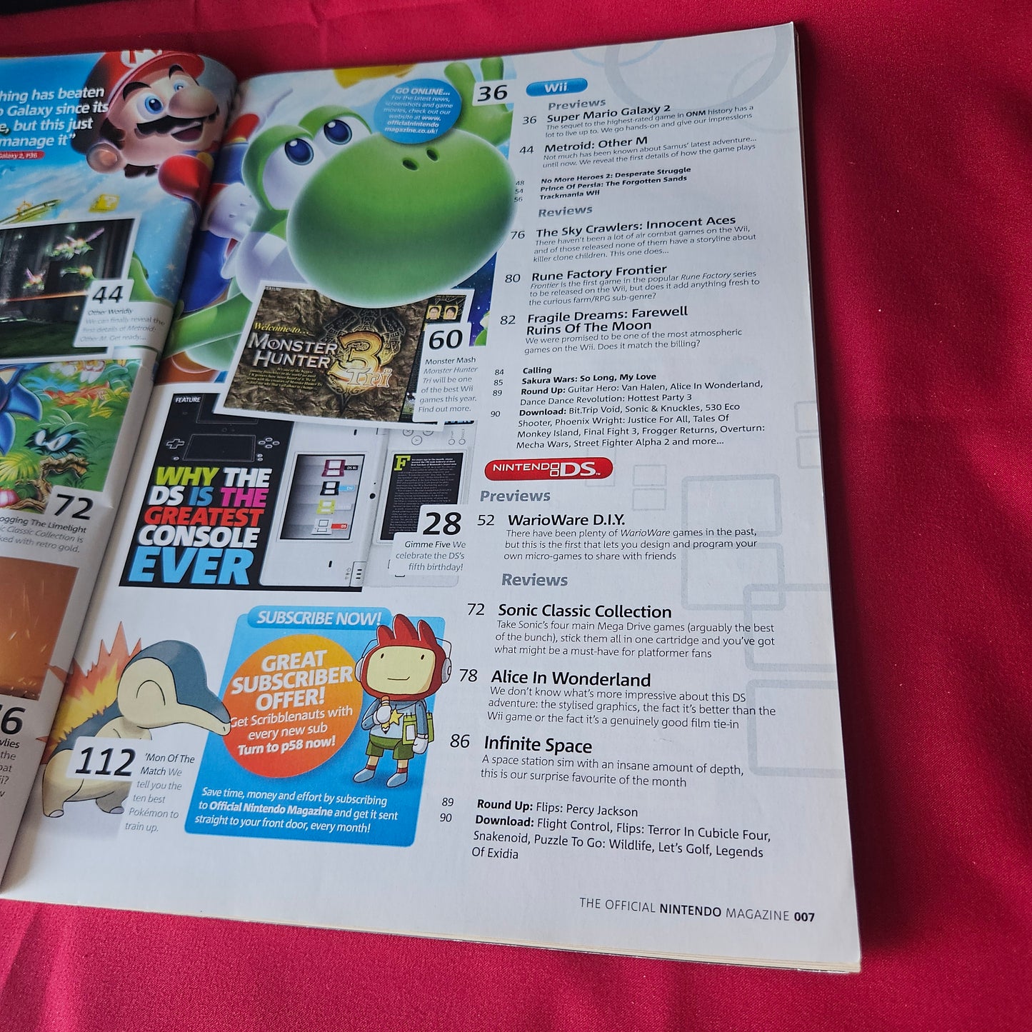 Official Nintendo Magazine Issue 54 April 2010 Super Mario Galaxy 2 Yoshi (1445)