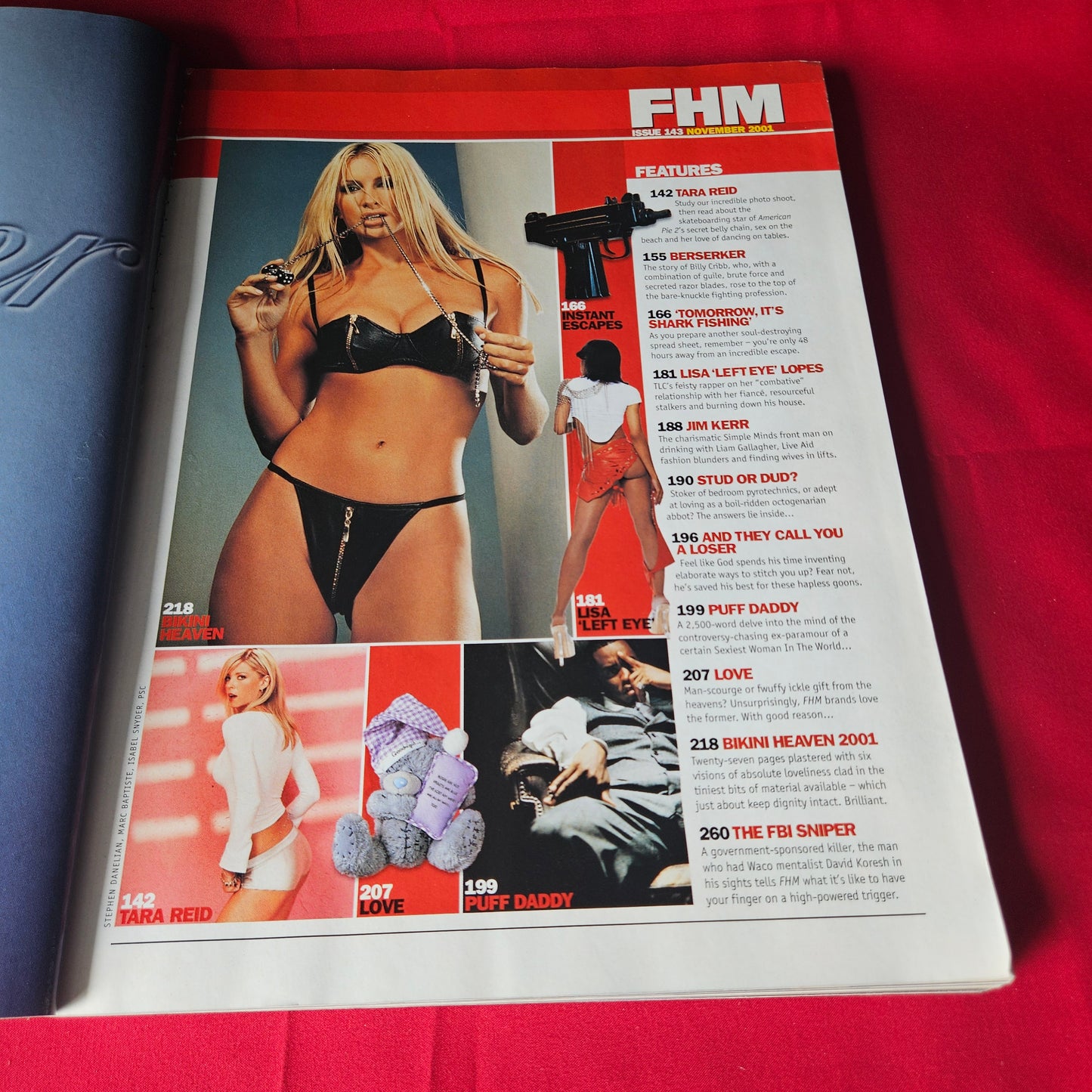 FHM Magazine November 2001 Tara Reid Lisa Left Eye Lopes Fold-Out Cover (1451)