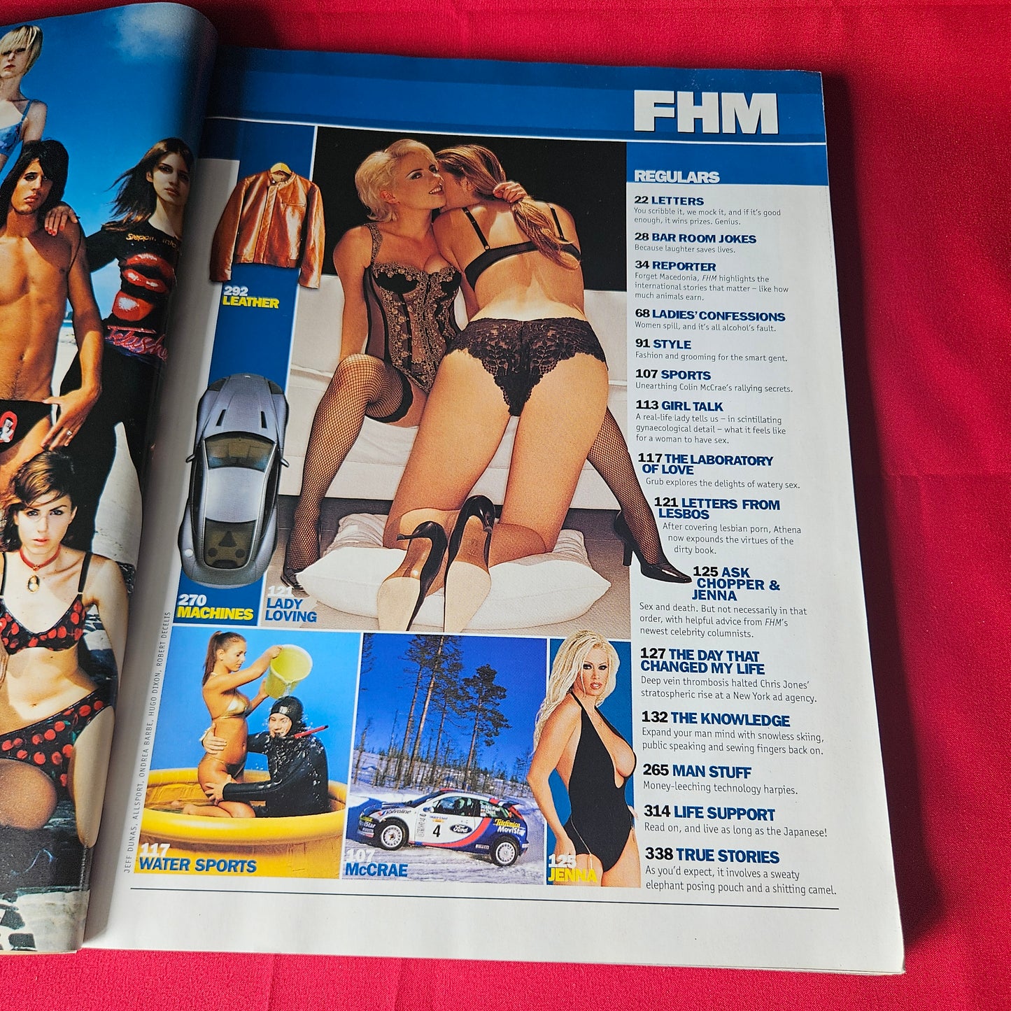FHM Magazine November 2001 Tara Reid Lisa Left Eye Lopes Fold-Out Cover (1451)
