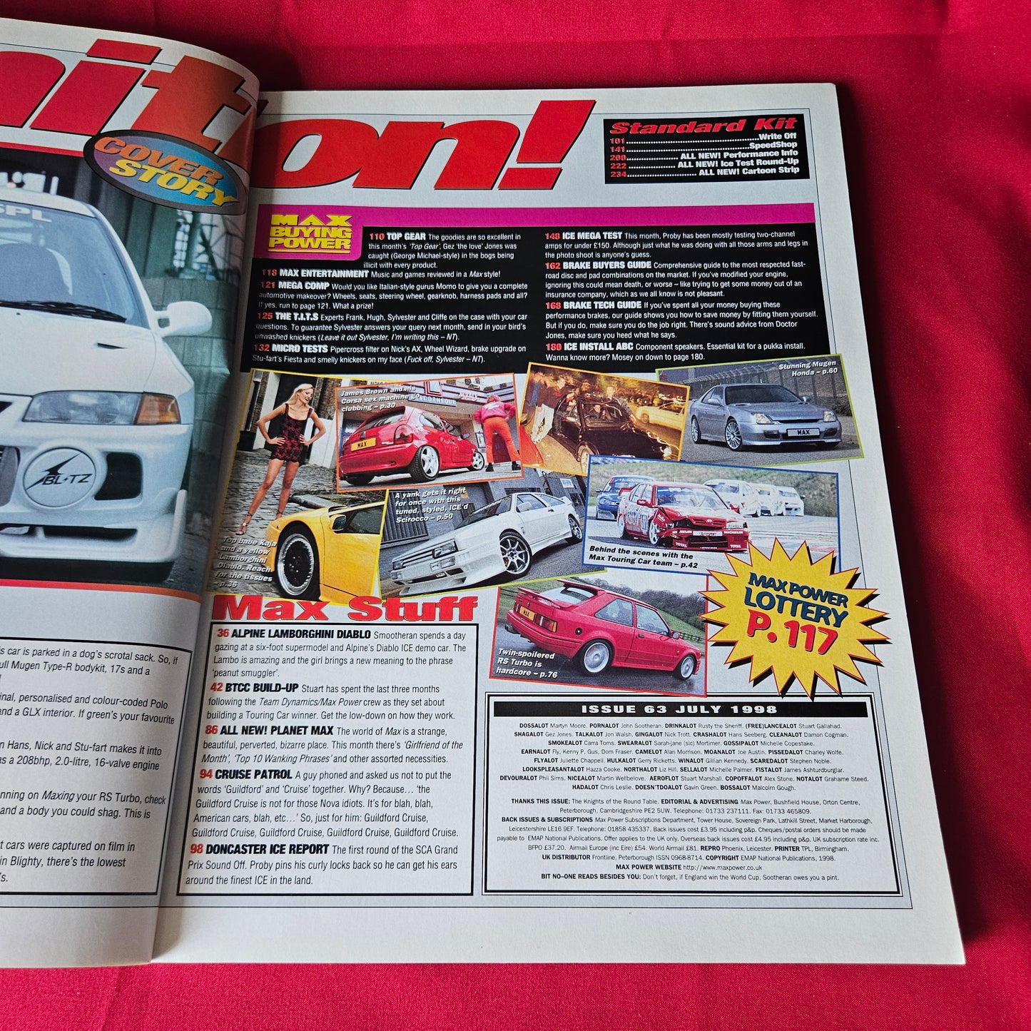 Max Power Magazine July 1998 RARE Mitsubishi Evo IV BMW M3 Escort RS SKU 1455