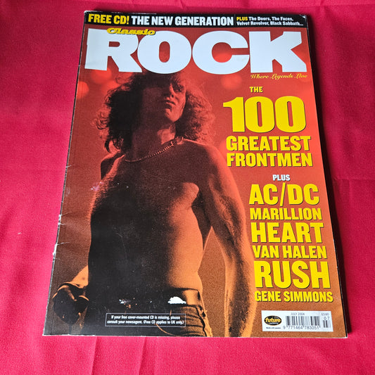 Classic Rock Magazine July 2004 AC/DC Gene Simmons Heart Rush Van Halen SKU 1456