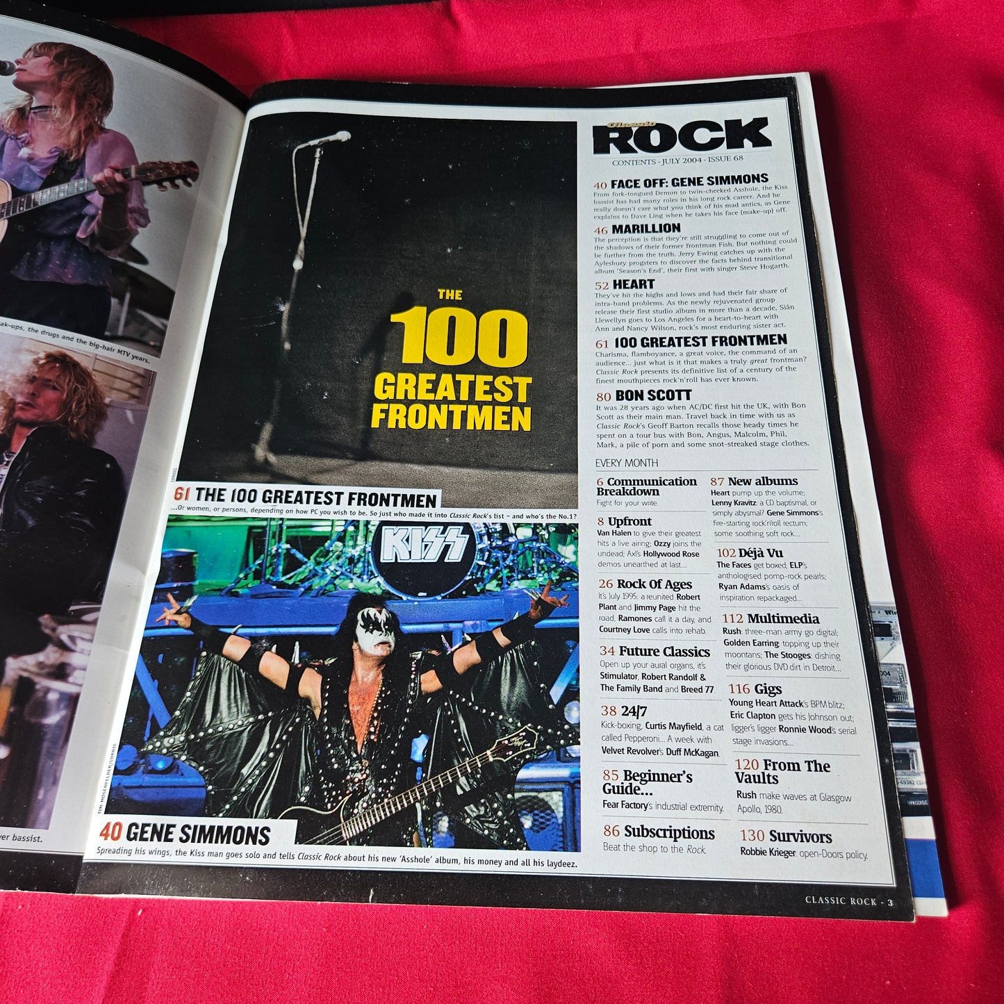 Classic Rock Magazine July 2004 AC/DC Gene Simmons Heart Rush Van Halen SKU 1456