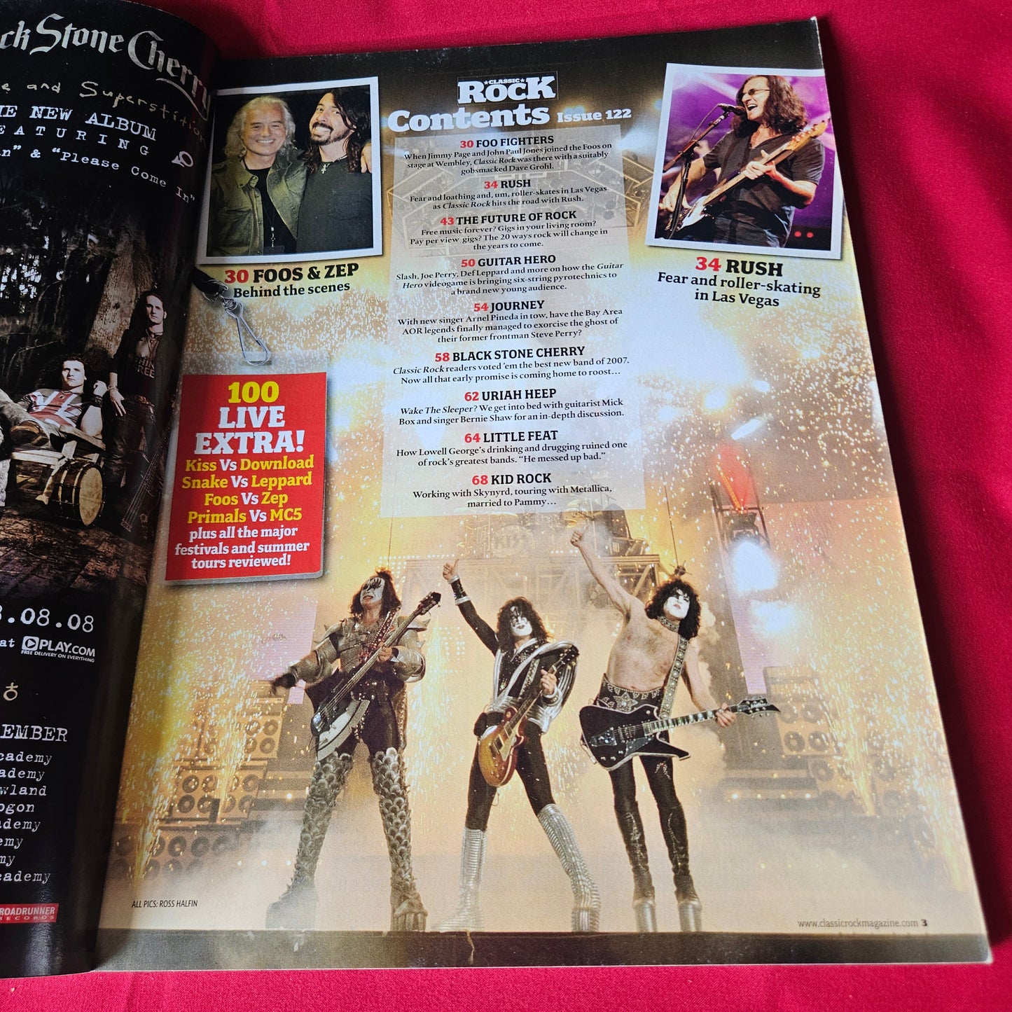 Classic Rock Magazine August 2008 Rush Metallica AC/DC Guns N Roses Kiss 1456