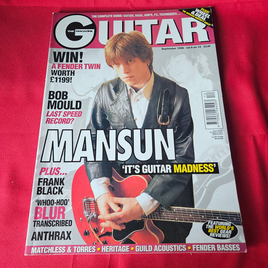 The Guitar Magazine September 1998 Mansun Bob Mould Frank Black Blur Anthrax 1457