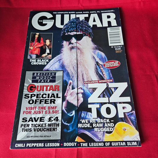 The Guitar Magazine August 1996 Rare ZZ Top Billy Gibbons Black Crowes SKU 1457