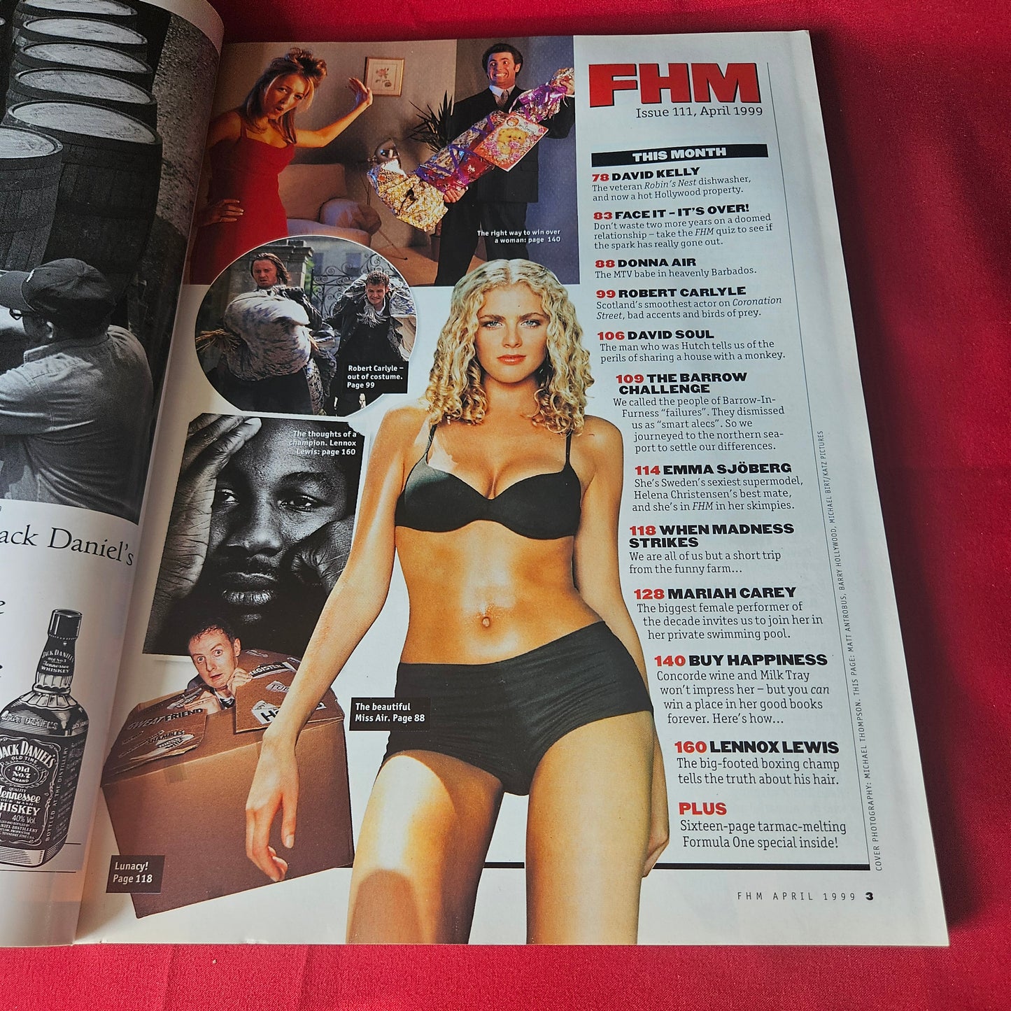 FHM Magazine April 1999 Mariah Carey Donna Air Robert Carlyle Emma Sjöberg 1458