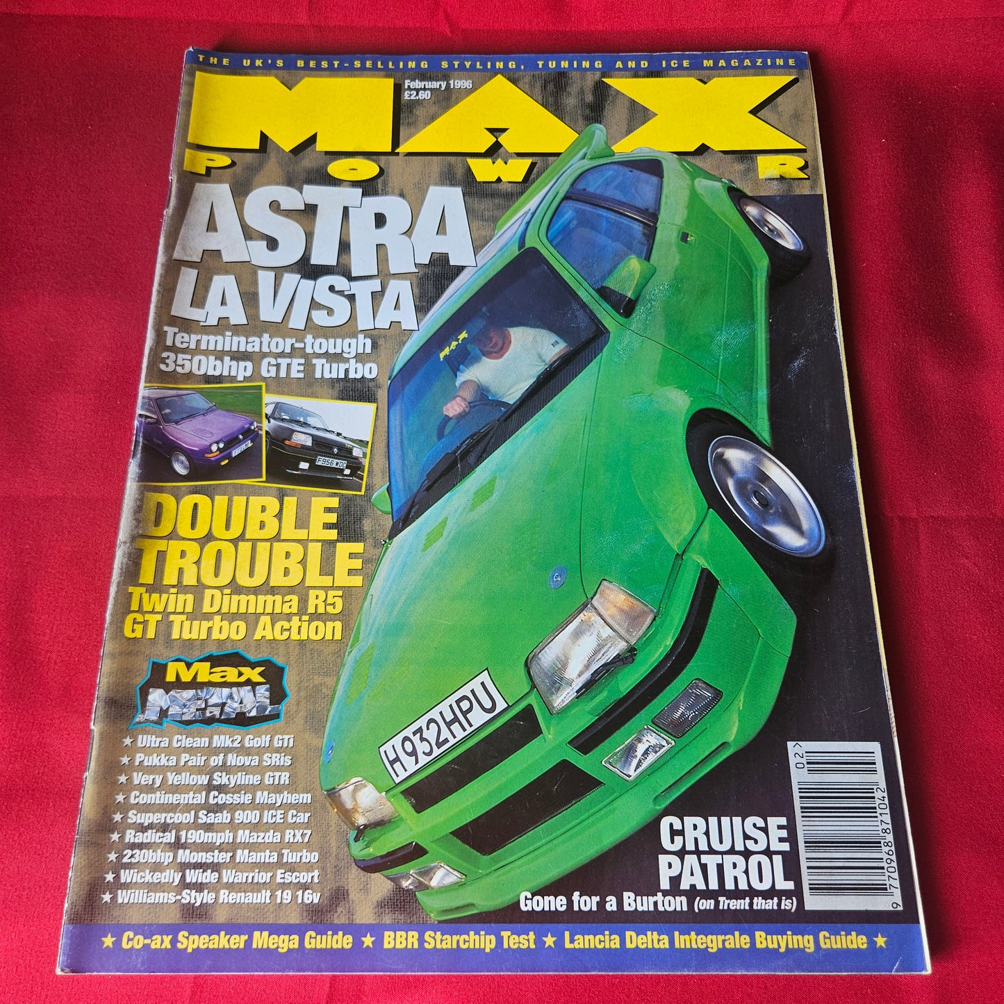 Max Power Magazine February 1996 Vauxhall Astra GTE Turbo Mazda RX-7 Skyline R5 GT SKU 1459