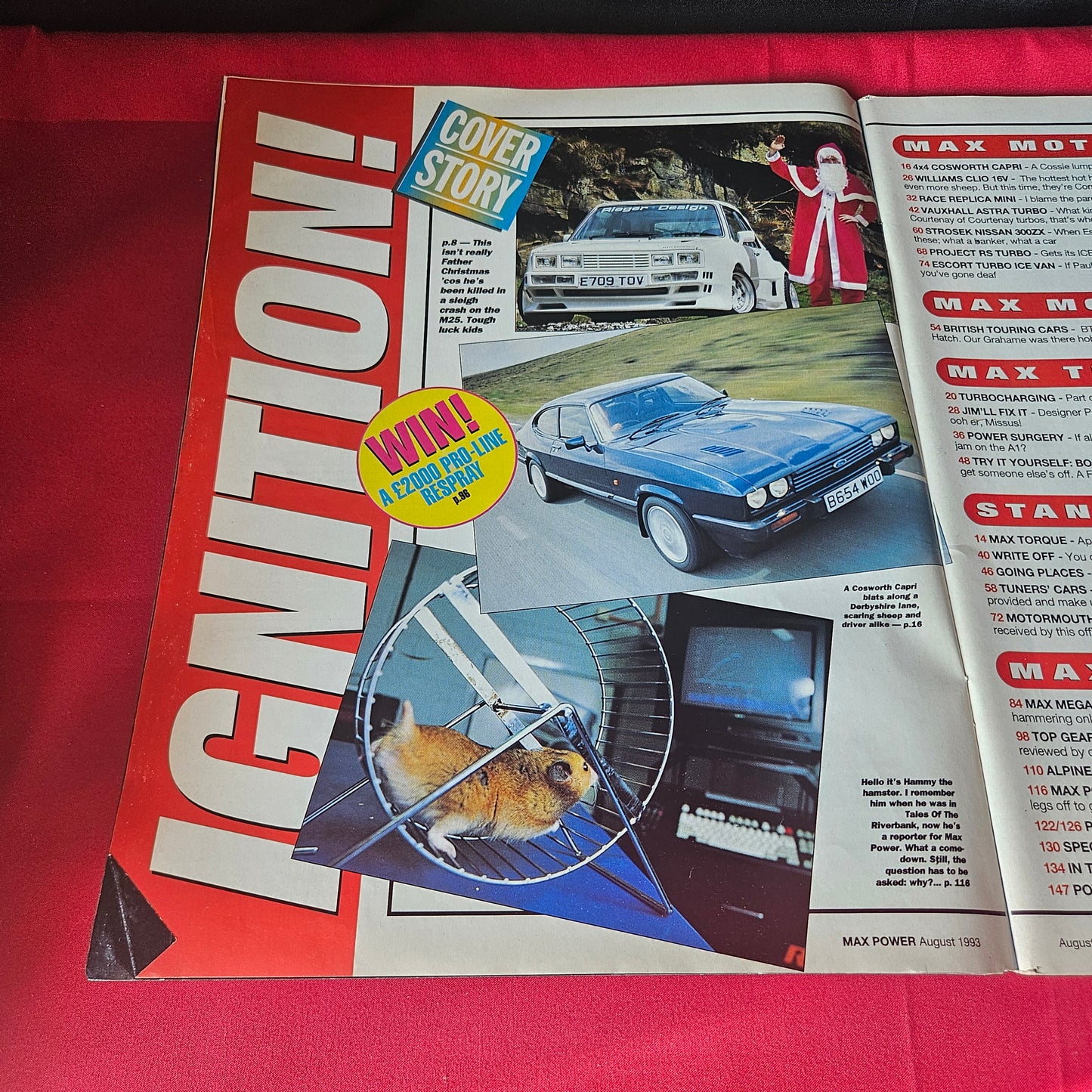 Max Power Magazine August 1993 Rieger Golf Cabrio Astra Turbo Capri 300ZX SKU 1459