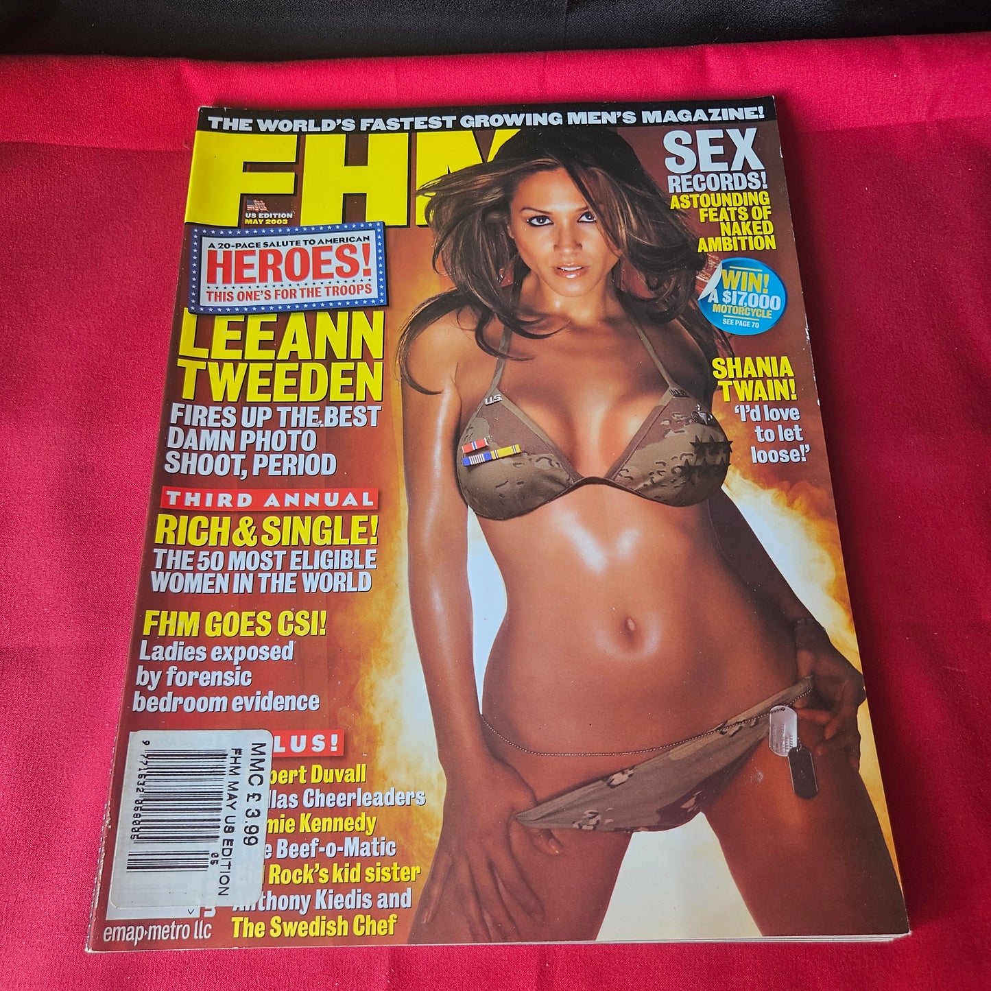 FHM Magazine May 2003 Rare Leann Tweeden Shania Twain Jamie Kennedy US Edition