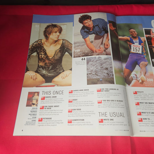Maxim Magazine July 1999 Rare Sheryl Crow Carrie-Anne Moss Kim Ross (1461)