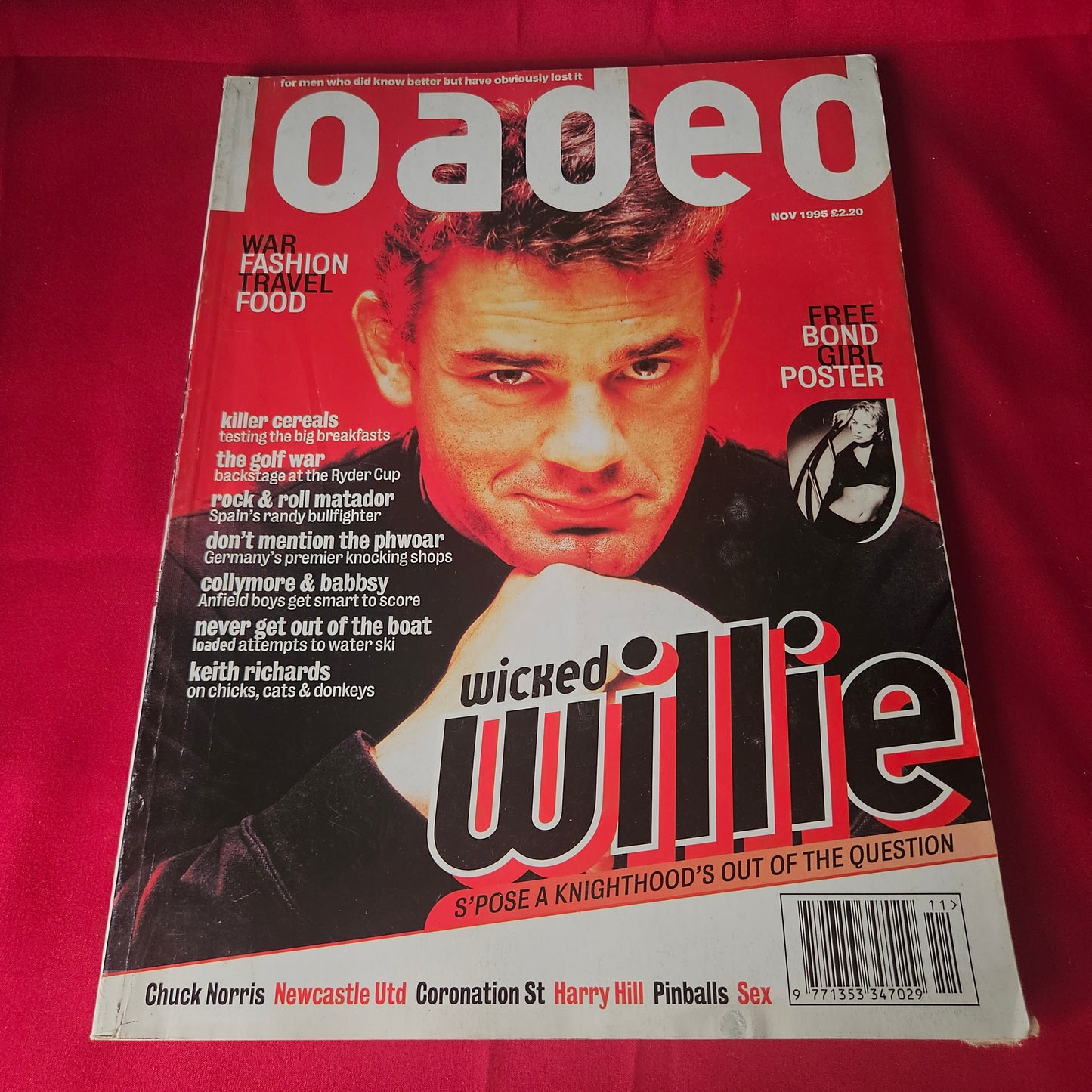Loaded Magazine November 1995 Rare Will Carling Izabella Scorupco Chuck Norris (1462)