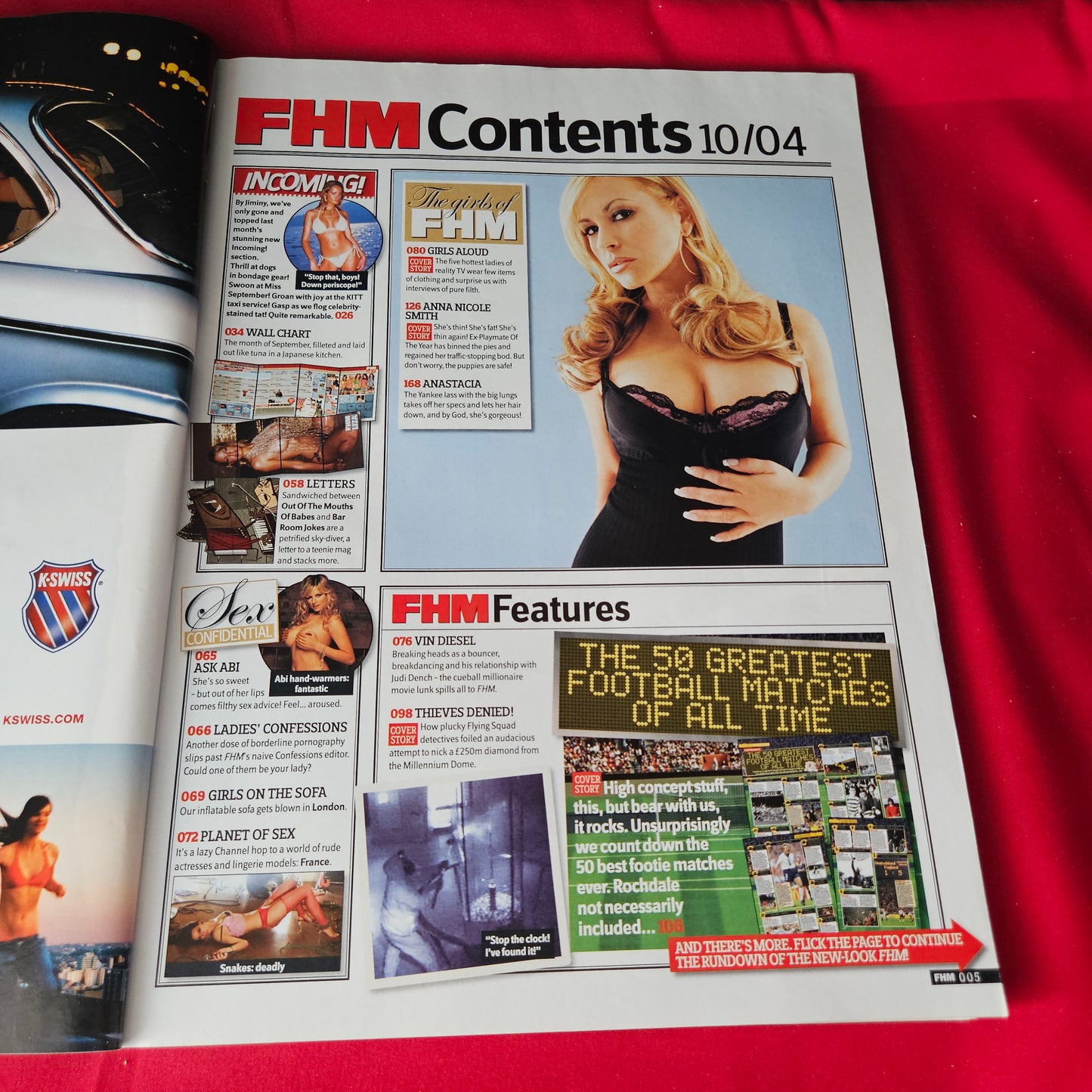 FHM Magazine October 2004 Girls Aloud Anna Nicole Smith Abi Titmuss SKU 1465