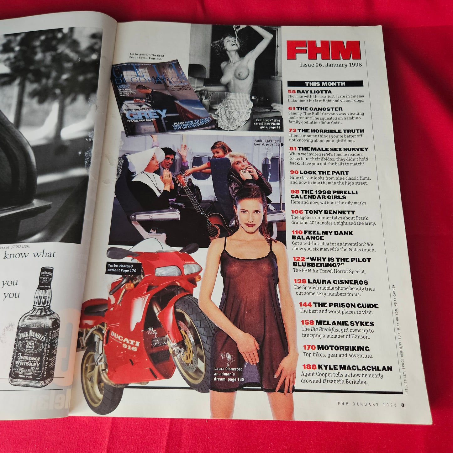 FHM Magazine January 1998 Melanie Sykes Laura Cisneros SKU 1465