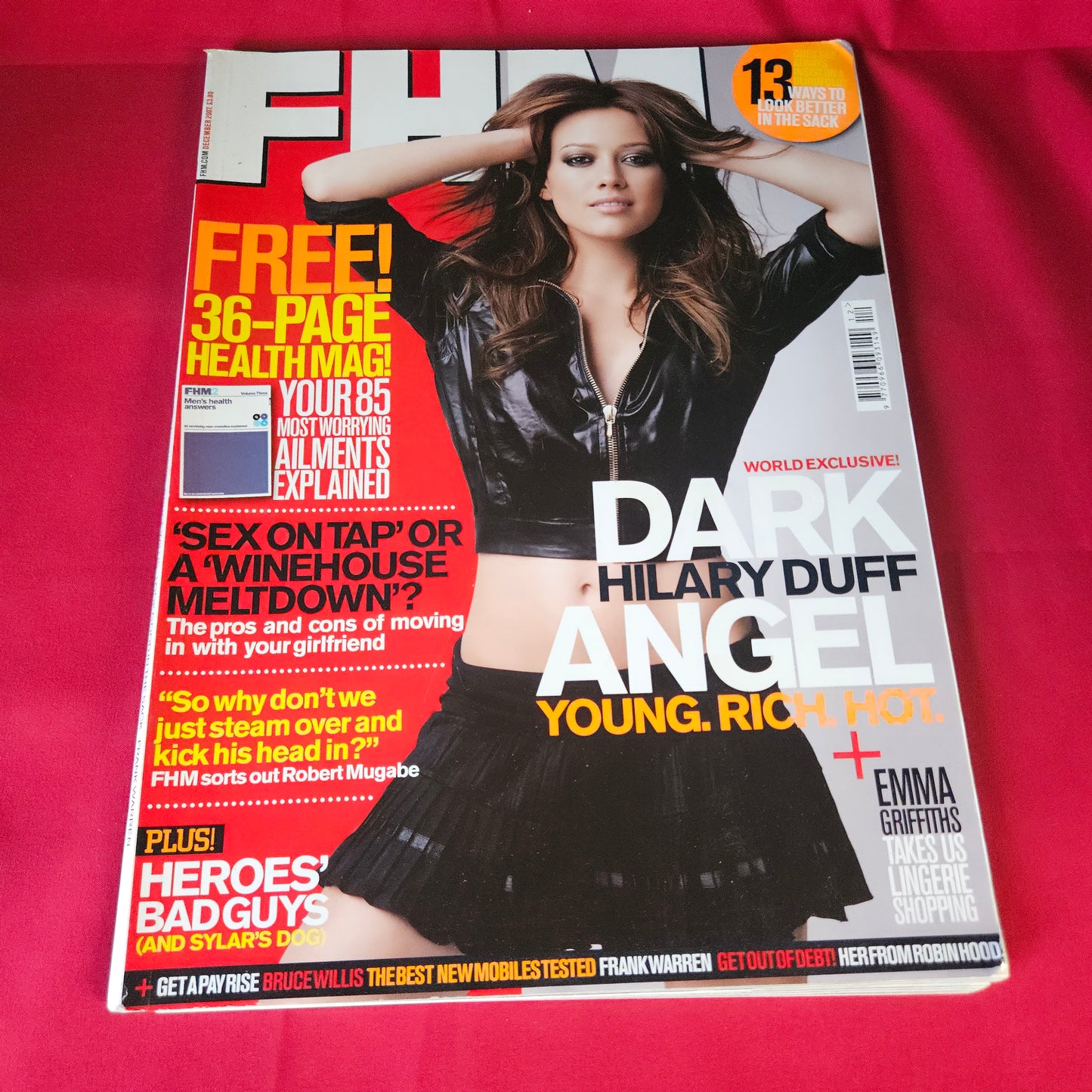 FHM Magazine December 2007 Hilary Duff Emma Griffiths Models SKU 1472