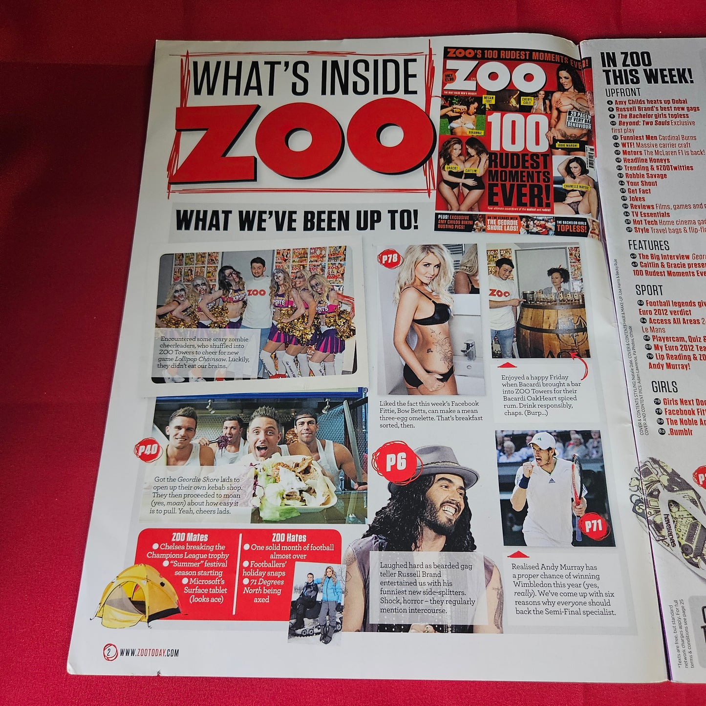 ZOO Magazine 28 June-5 July 2012 Jodie Marsh Rihanna Megan Fox Cheryl Cole SKU 1473