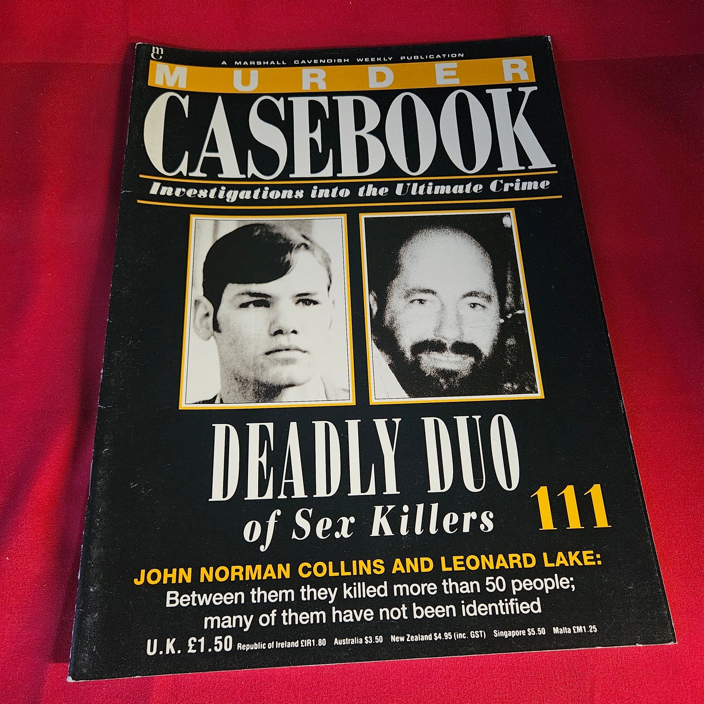 Murder Casebook Magazine 111 Deadly Duo John Norman Collins Leonard Lake 1992 SKU 1478