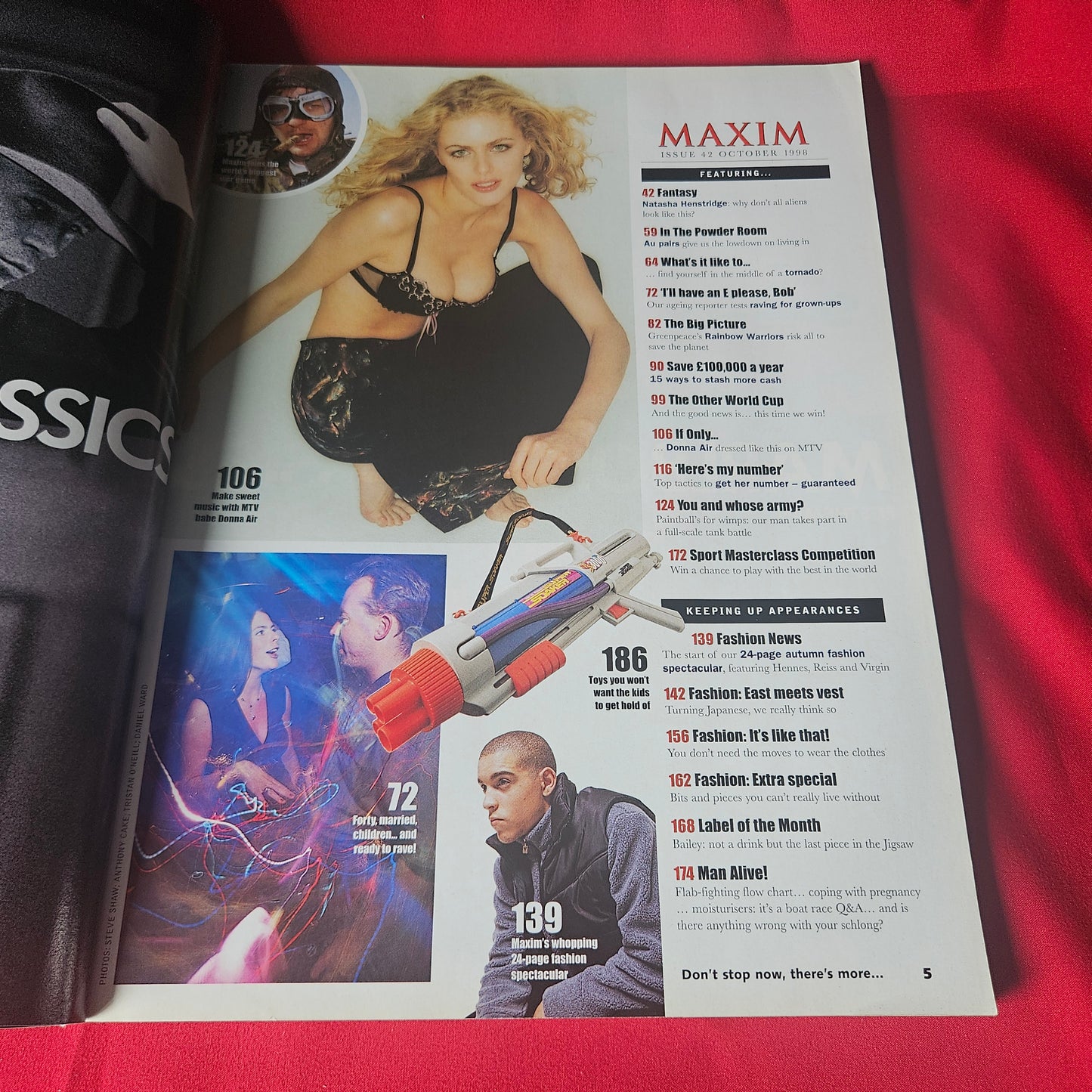 Maxim Magazine October 1998 Donna Air Natasha Henstridge Kimberley Cowell SKU 1479