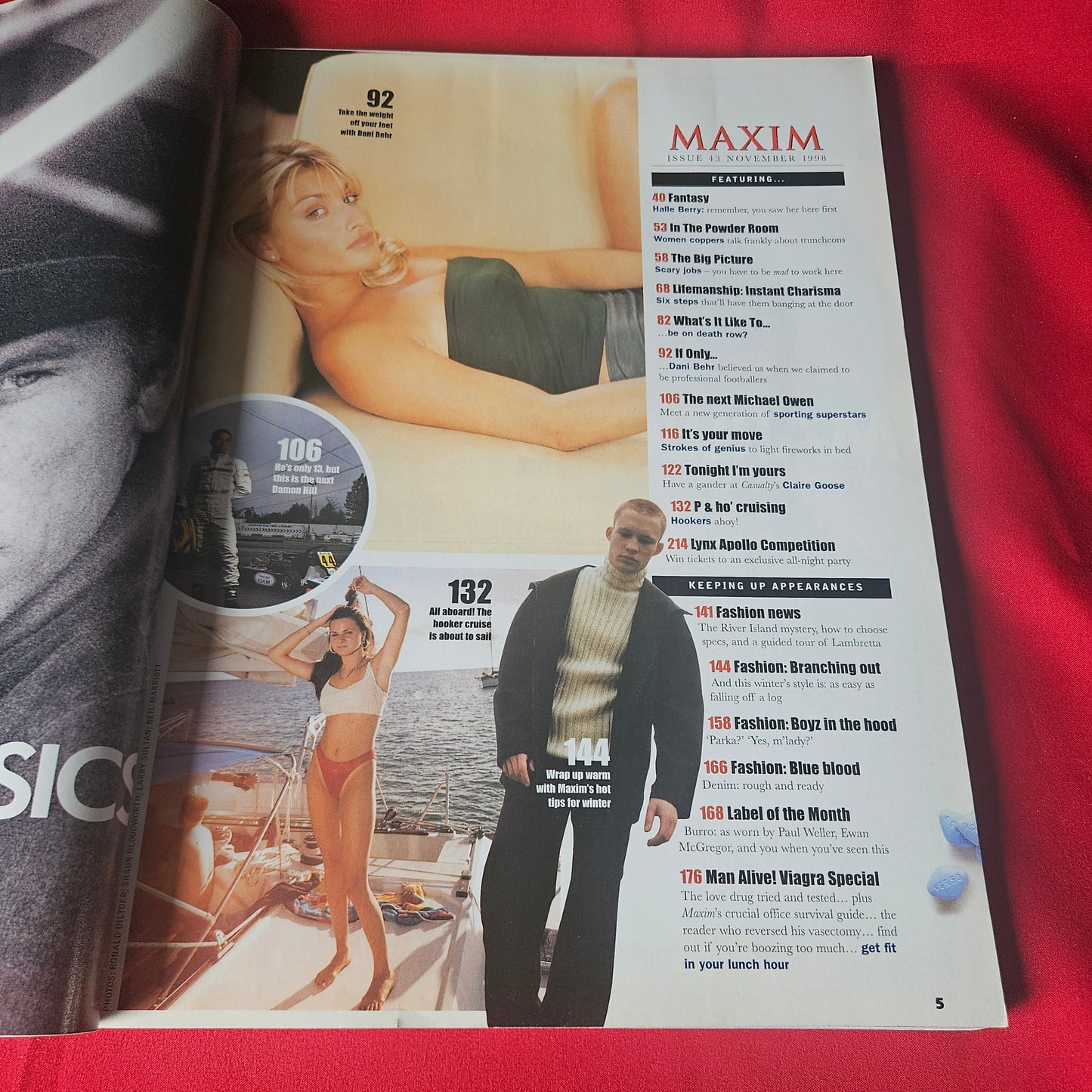 Maxim Magazine November 1998 Dani Behr Halle Berry Claire Goose Lisa I'Anson SKU 1479