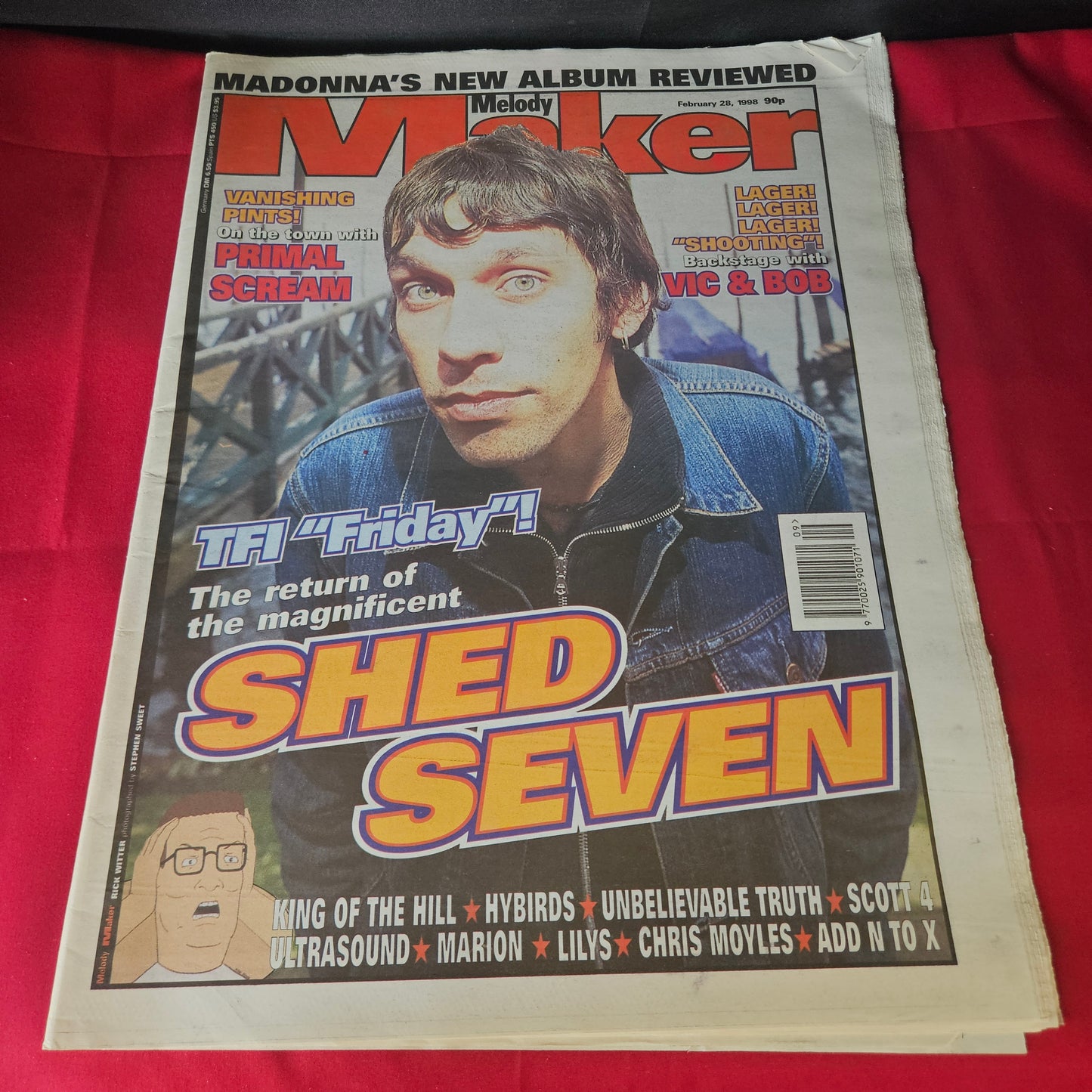 Melody Maker Magazine 28 February 1998 Shed Seven Primal Scream Madonna Vic & Bob NP002