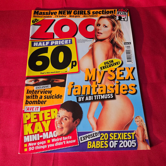 Zoo Magazine 22-28 July 2005 Abi Titmuss Jessica Alba Imogen Bailey SKU 1486