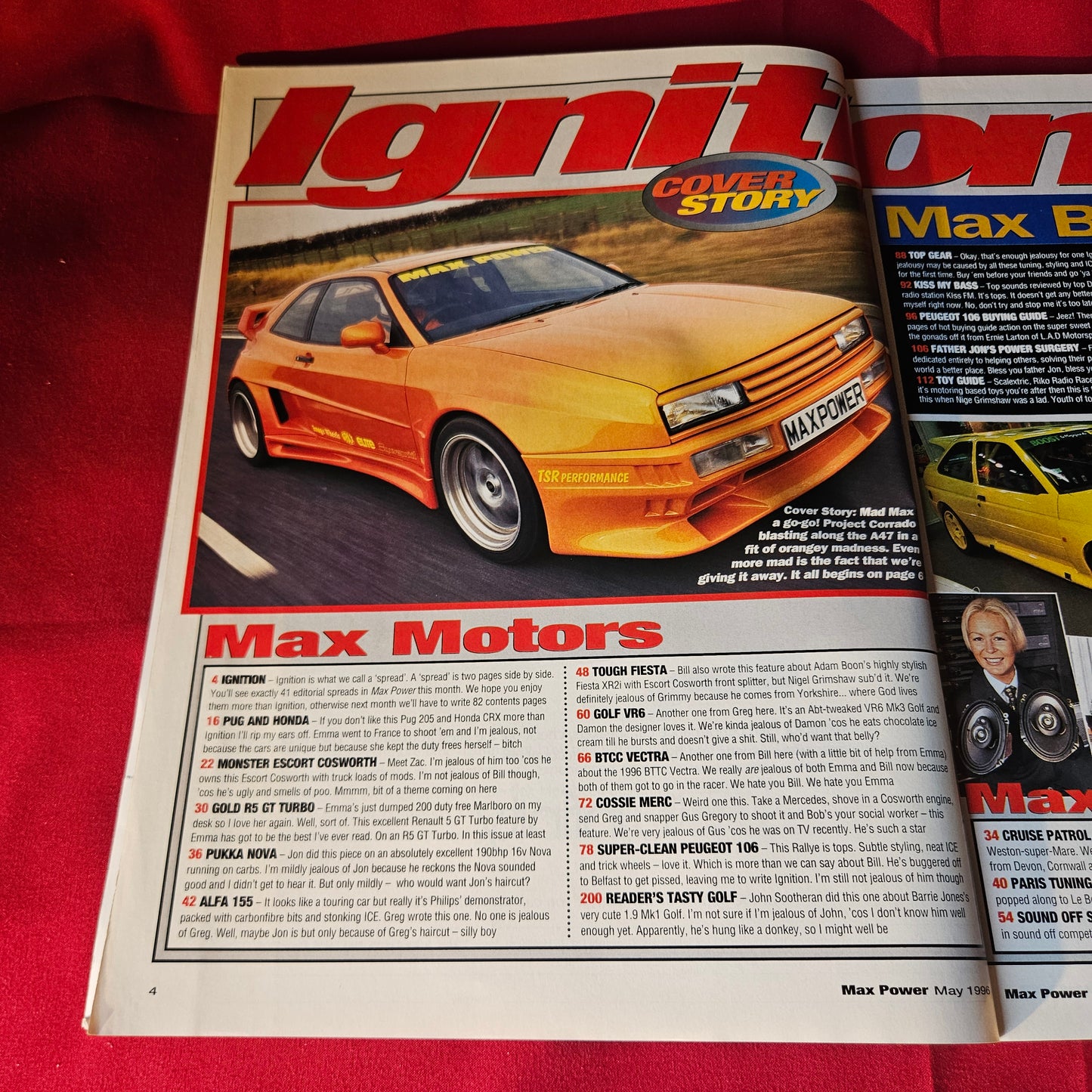 Max Power Magazine May 1996 Project Corrado Nova 16V Escort Cosworth Golf VR6 SKU 1487
