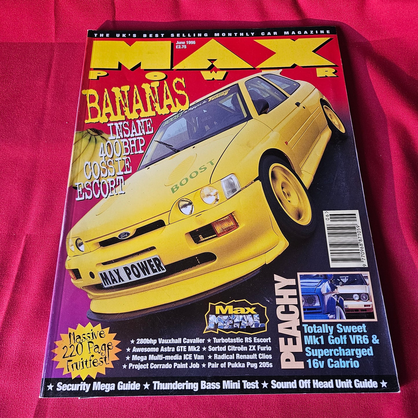 Max Power Magazine June 1996 Ford Escort Cosworth Golf VR6 Cavalier Corrado SKU 1487