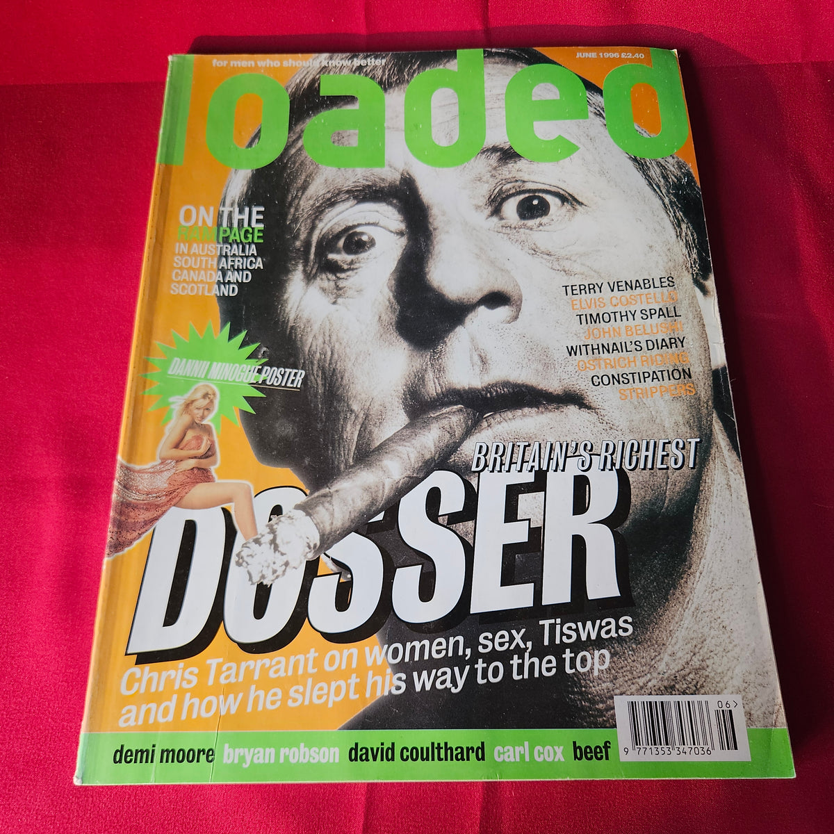 Loaded Magazine June 1996 Dannii Minogue Sarah Stockbridge Demi Moore Chris Tarrant SKU 1488