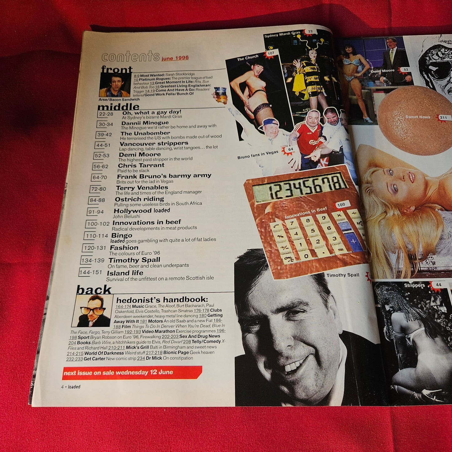 Loaded Magazine June 1996 Dannii Minogue Sarah Stockbridge Demi Moore Chris Tarrant SKU 1488