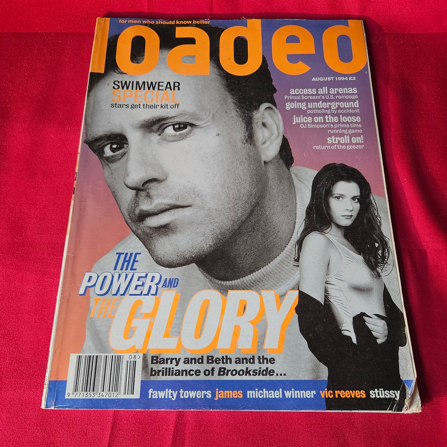 Loaded Magazine August 1994 Issue 4 Brookside Barry Grant Beth Swimwear Special SKU 1488