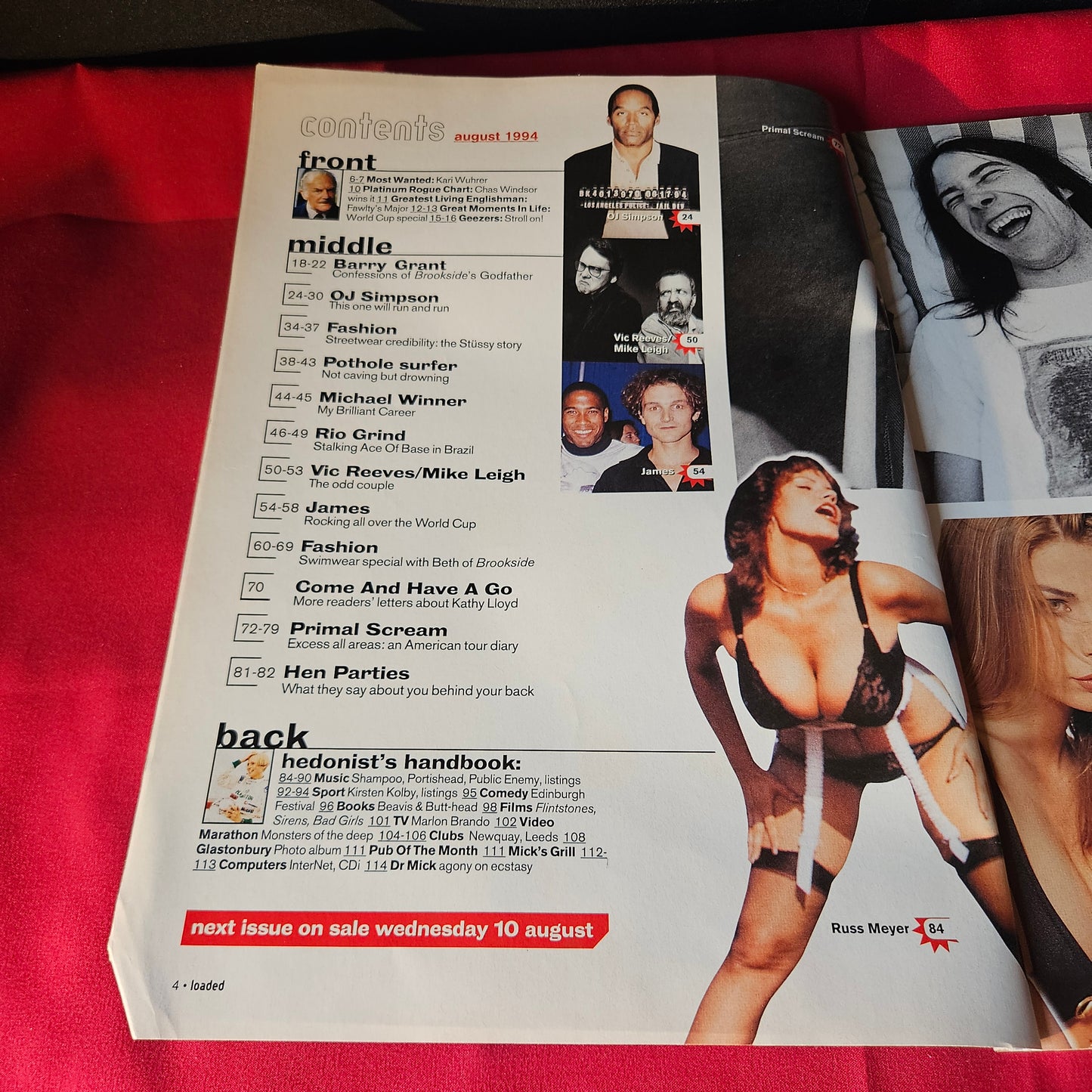 Loaded Magazine August 1994 Issue 4 Brookside Barry Grant Beth Swimwear Special SKU 1488