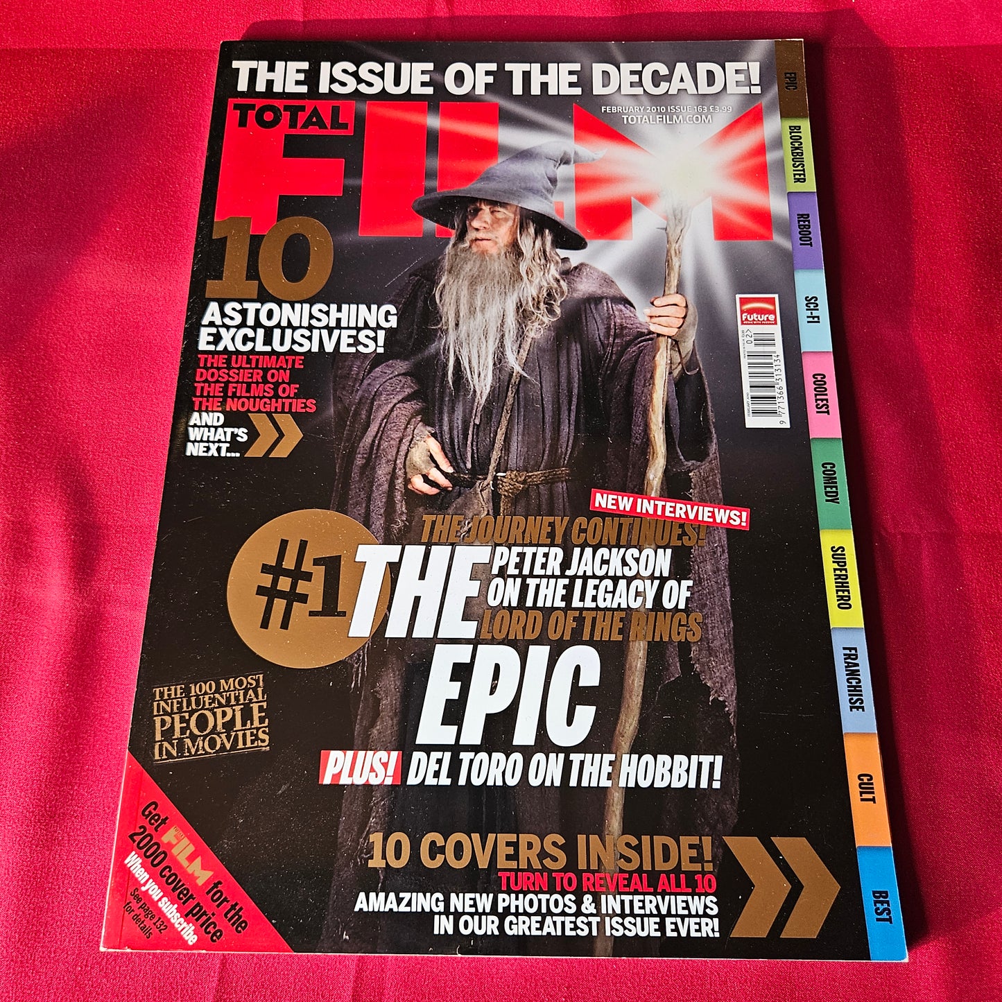 Total Film Magazine February 2010 Issue 163 Lord of the Rings Gandalf Peter Jackson SKU 1489