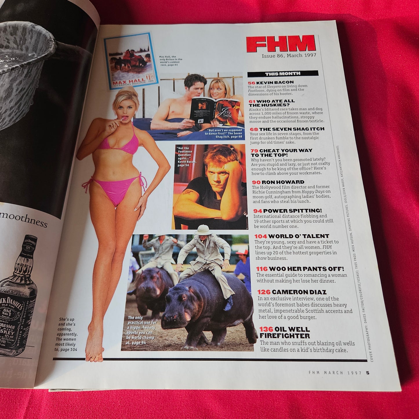 FHM Magazine March 1997 Issue 86 Cameron Diaz Kevin Bacon Spring Fashion SKU 1490