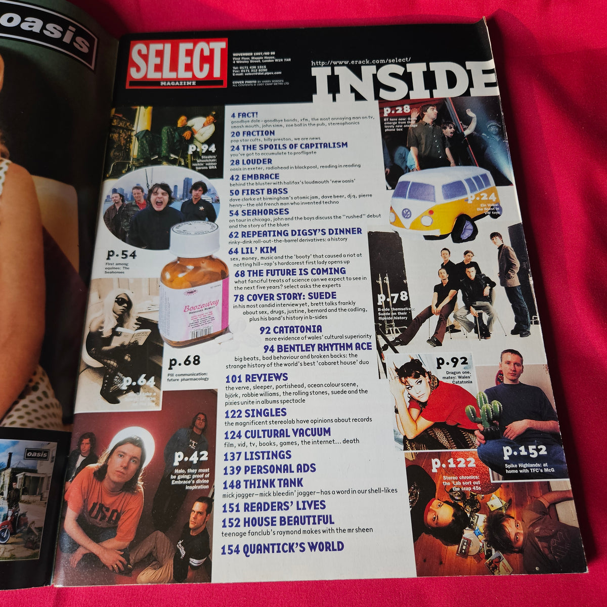 Select Magazine November 1997 Suede Oasis Radiohead Embrace Lil Kim Bentley Rhythm Ace SKU 1494