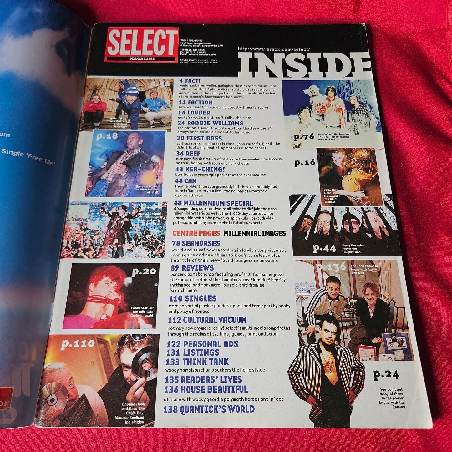 Select Magazine May 1997 John Squire The Seahorses Reef Robbie Williams SKU 1494